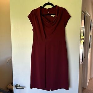Burgundy cap sleeve, Nordstrom collection dress. Size 10.